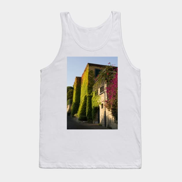 Colorful leaves on house walls Tank Top by Parafull